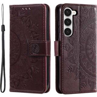SKALO Samsung S23 Mandala Flip Cover - Brun