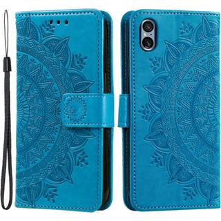 SKALO Sony Xperia 5 V Mandala Flip Cover - Blå