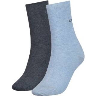 Calvin Klein 2-pak Annika Flat Knit Sock - Blue/Grey - One Size