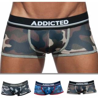 Addicted 3-Pack Camo Mesh Push Up Trunks - Khaki - Grey - Blue