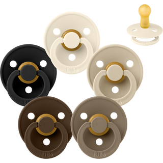 BIBS Rund Colour Sut - Sampak - 5 stk. - Str. 2 - 50 Shades of Coffee