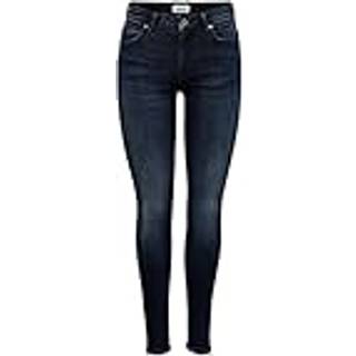 Only Dame Kendell Ankel Længde Slim Jeans Mørkeblå Denim