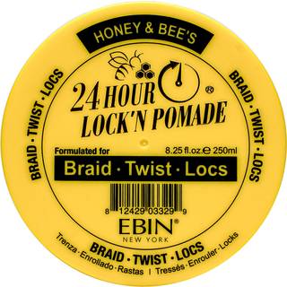 Ebin New York 24 timers Lock'n Pomade Braid Formula Honey & Bees 8.25 Oz | Fantastisk til fletning af vridningskanter ingen rester ingen flager e