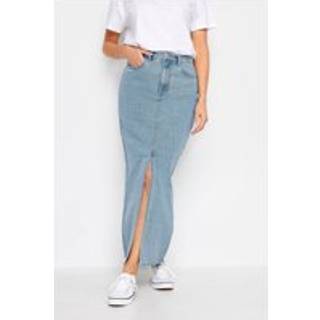 Lts Tall Blue Denim Split Maxi Skirt 10 Lts | Tall Women's Maxi Skirts