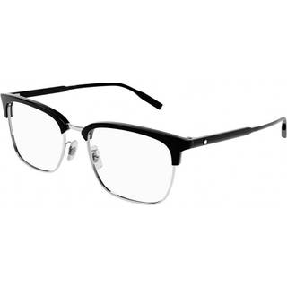 Montblanc MB0199OA Asian Fit 005 56 Briller Mænd Black - Shiny Black Silver - 56mm