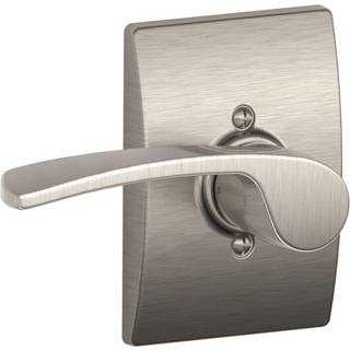 Schlage Venstrehåndshåndtag med Century Trim Non-Turning Lock Satin Nickel (F170 Mer 619 Cen LH)