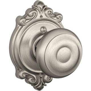 Schlage Lock Company Schlage Knob med Schlage Trim Non-Turning Lock Satin Nickel (F170 GEO 619 BRK)