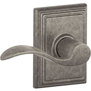Schlage Lock Company Addison Trim med Accent Hall og Closet Lever Distressed Nickel (F10 ACC 621 Tilføj)