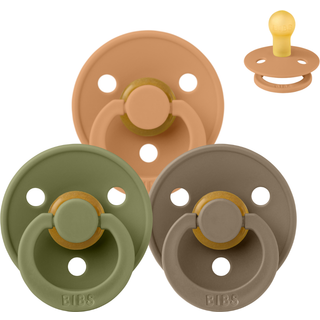BIBS Rund Colour Sut - Sampak - 3 stk. - Str. 1 - Green and Terracotta