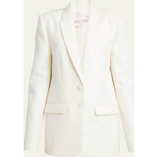 Valentino Toile Iconographe CrÃªpe Couture blazer - white - XL+