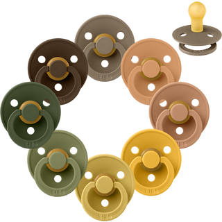 BIBS Rund Colour Sut - Sampak - 8 stk. - Str. 1 - Autumn Bliss