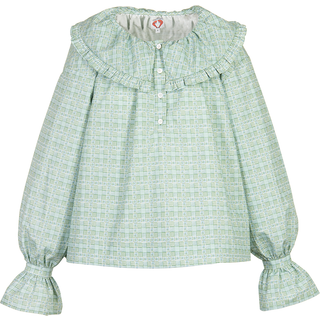 Juliet Dunn Bellflower cotton shirt dress - blue - L