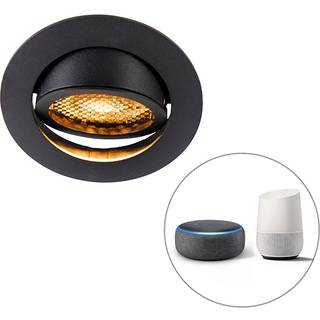 Smart indbygget spot sort inkl. WiFi GU10 justerbar - Ude Honey