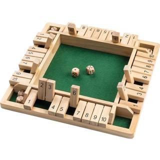 Ropoda Wooden Luk boksspillet (2-4 spillere) - Stor 4 -sidet bord 8 terningregler - morsomt tilføjelse til børn og voksne 12 tommer