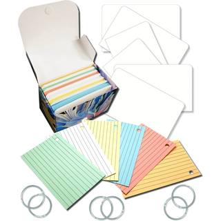 Debra Dale Designs Bedste v?rdi, der styres NAVE -kort med ringe - 300 -Pack 4 """" X6 """" - 6 farver i sikker opbevaringsboks - lavet i USA