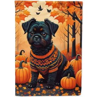 Caroline's Treasures DAC1001CHF Affenpinscher Fall House Flag Stor veranda ærme pol dekorativt uden for gårdspladser Artwork Wall Hanging Polyest