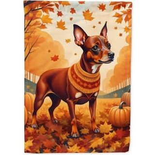 Caroline's Treasures DAC1058CHF Red Miniature Pinscher Fall House Flag Large Porch Sleeve Pol Dekorativ uden