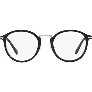 Persol Unisex PO3309V VICO 95 Optiske stel Acetat Sort Transparent Pantos Normal