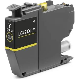 Brother LC421XLY gul XL blækpatron - Kompatibel