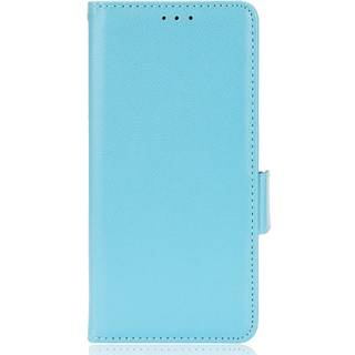 TCL 20L PU Litchi Læder Flip Cover m. Pung - Turkis