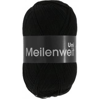 Strømpegarn / Sokkegarn Lana Grossa Meilenweit 100 g UNI - Uld og Polyamid Sort 1106