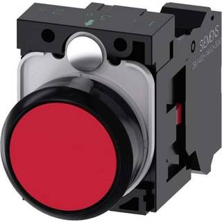 Siemens Trykknap, 22mm, rund, plast, rødflad