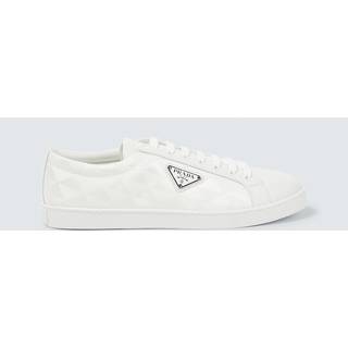Prada Logo leather-trimmed sneakers - white - EU 45