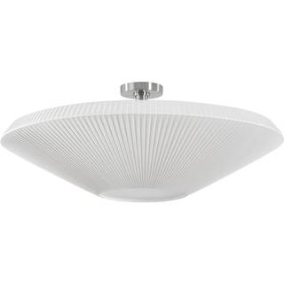 Bover Siam 80 loftlampe, nikkel/hvid, plast