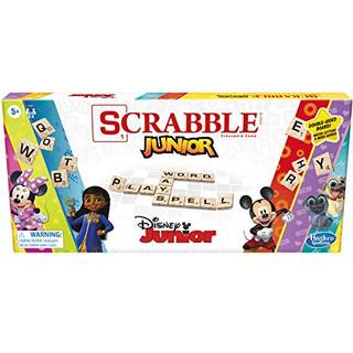 Hasbro Gaming Scrabble Junior: Disney Junior Edition Board Game Double -Sided Game Board Matching and Word Game (Amazon Exclusive)