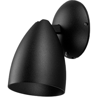 Cone væglampe sort 4w led