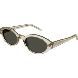 SAINT LAURENT Kvinde SL 567 003 Solbriller Acetat Beige Grå Rund Normal