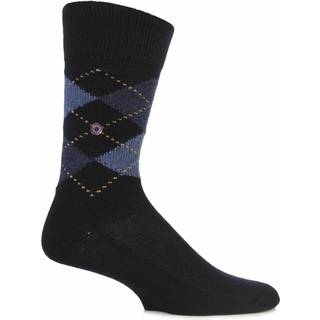 Burlington Herren Socken blau Mikrofaser/Funktion Gemustert
