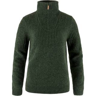 Fjällräven Women's Övik Half Zip Knit Uldsweater Damer størrelse L farve olivengrøn