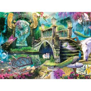 Buffalo Games - Enchanted Garden - 1000 Piece Jigsaw Puzzle For voksne, der udfordrer puslespil perfekt til spilaftener - 1000 stykke færdig stør