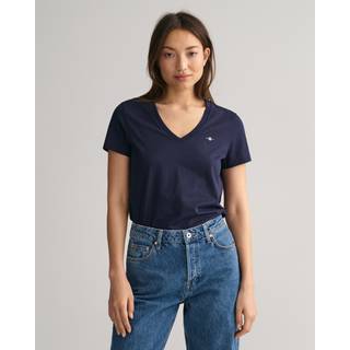 GANT Dame Shield T-shirt med V-hals (S)