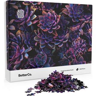 Betterco. - Purple Succulents 1000 Piece - Sv?re puslespil 1000 stykker - Udfordre dig selv med 1000 stykker puslespil for voksne teenagere og b?