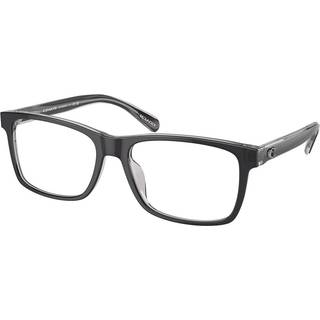 Coach HC6213U Asian Fit 5745 57 Briller Mænd Krystalklar - Black On Transparent Grey - 57mm