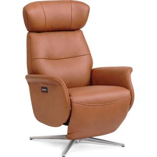 Alexandra Lænestol 2 motorer - Cognac læder. Stel i sort el crom