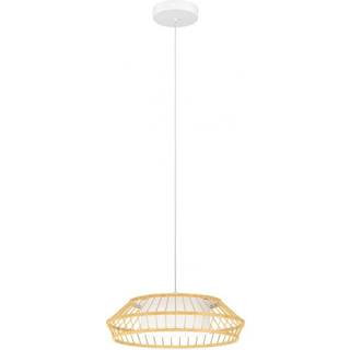 EGLO connect.z YUKU-Z LED pendel, Ø46 cm, RGBTW, hvid/bambus