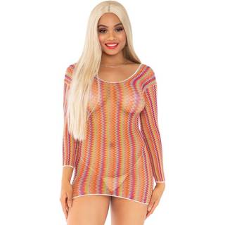 LEG AVENUE - ZIGZAG MULTICOLOR MINI DRESS ONE SIZE