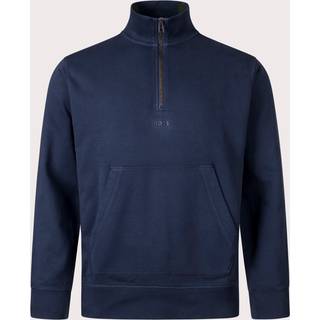 BOSS Orange Herren Troyer blau unifarben