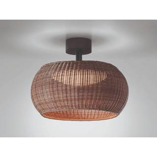 Bover udendørs loftlampe Perris, brun/beige, Ø 47 cm