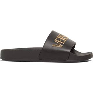 Versace Kids Logo embellished slides - black - EU 31