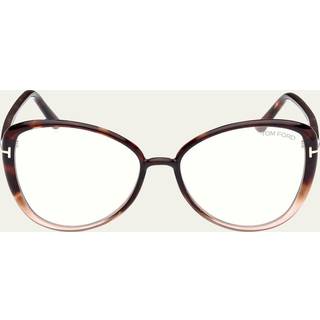 TOM FORD Kvinde FT5907-B 56 Vista -rammer Injiceret Havana Sommerfugl Normal