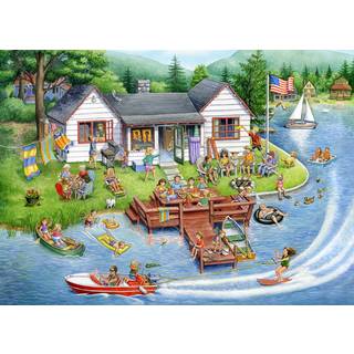 Vermont Christmas Company Lake House Jigsaw Puzzle 1000 Piece