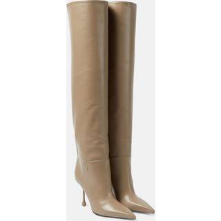 Jimmy Choo Cycas 95 leather over-the-knee boots - grey - EU 39.5