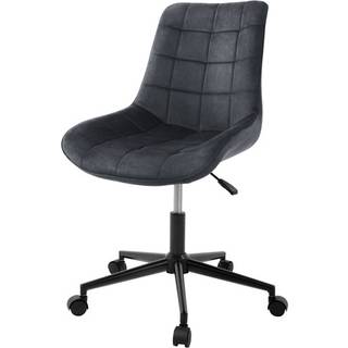 Kontorstol grå med velourbetræk og metalstel ML design