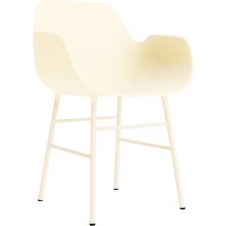 Normann Copenhagen Form Spisebordsstol Med Armlæn Crème/Stål