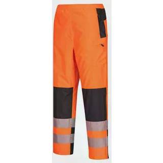 Portwest PW386 PW3 hi-vis dame regn bukser L Orange/Sort