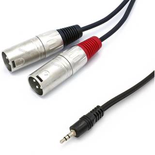 Adam Hall Cables K3 YWMM 0600 - Audio Cable 3.5 mm Jack stereo to 2 x XLR male 6 m